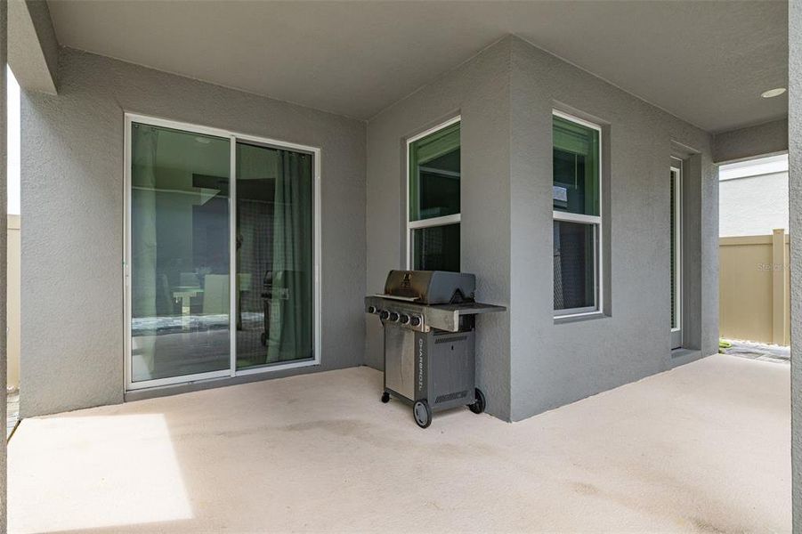 Exterior details and patio area of a home in Highland Ridge, Winter Garden (Image 31).