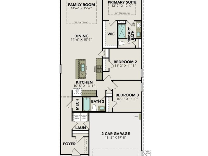 2D floor plan layout of this home in Applewhite Meadows, San Antonio, TX (Image 2). 2D floor plan layout of this home in Applewhite Meadows, San Antonio, TX (Image 2).
