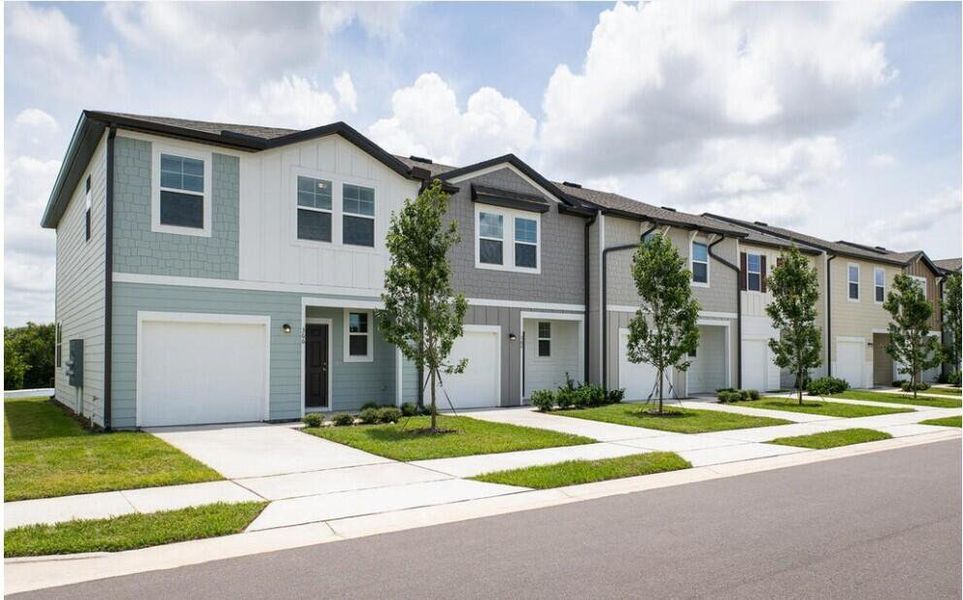 Front exterior of a new home in Halstead, Moncks Corner, SC, highlighting curb appeal (Image 19).