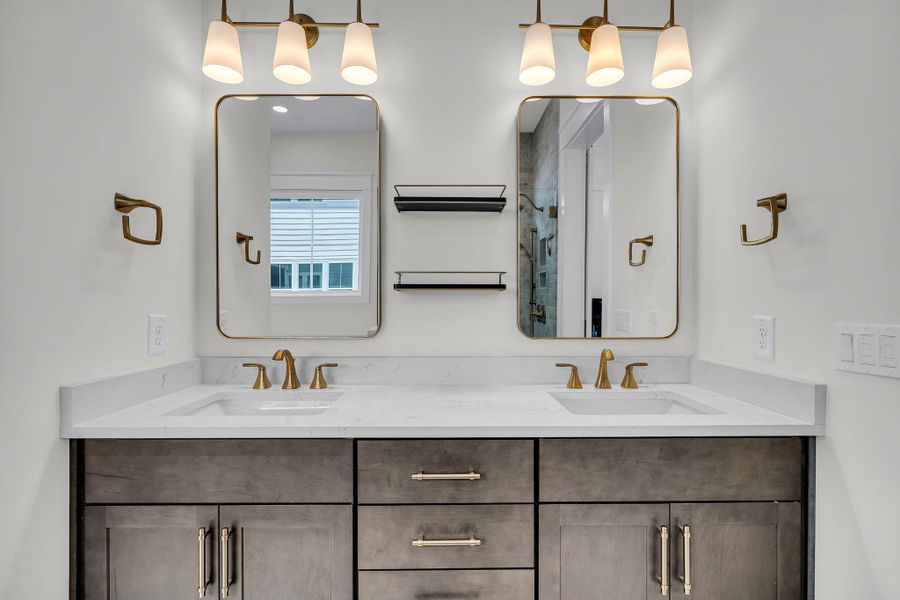 Furnished interior view inside a new home in Overlook at Copahee Sound, Awendaw (Image 40).