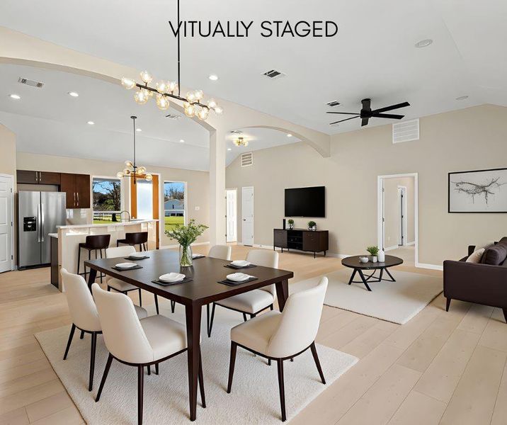 Virtually staged to highlight how this space can be furnished and enjoyed.