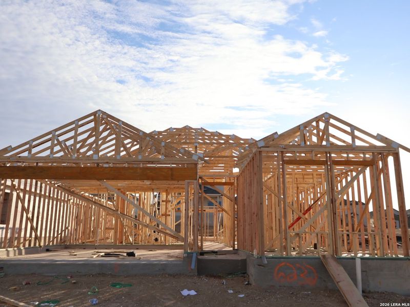 In-progress construction of a new home in Mesquite Ridge, San Antonio, TX (Image 19). In-progress construction of a new home in Mesquite Ridge, San Antonio, TX (Image 19).
