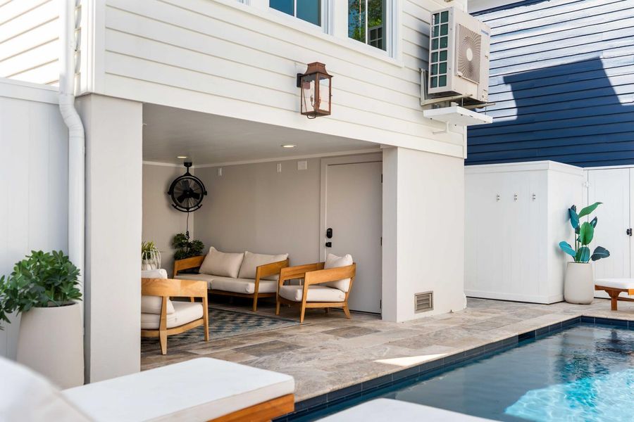 Exterior details and patio area of a home in , Charleston (Image 33).