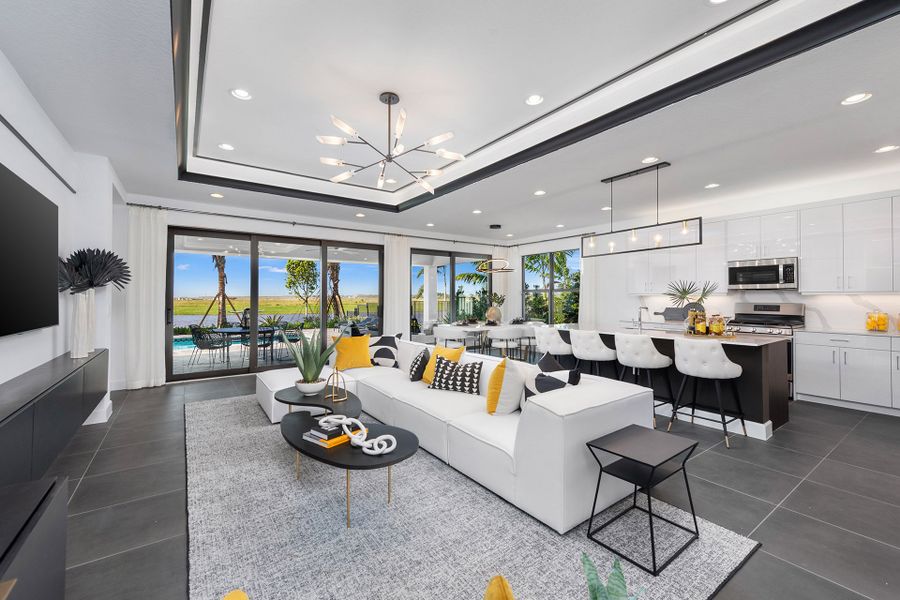 Representative furnished interior of a home built from the Palazzo by GL Homes in Valencia Parc at Riverland, Port St. Lucie (Image 11).