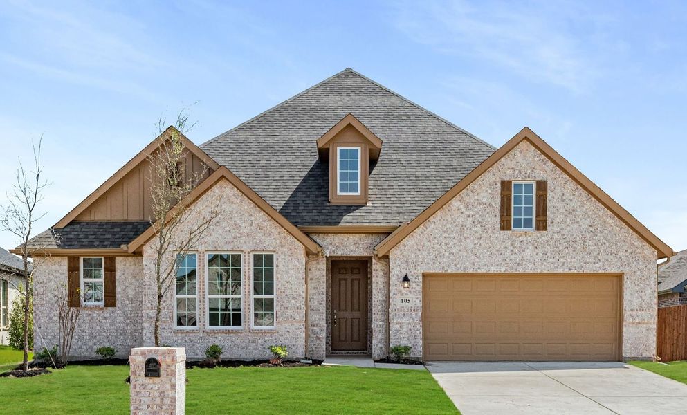 Front exterior of a home in the Myrtle Creek community, located in Waxahachie, TX (Image 8). Front exterior of a home in the Myrtle Creek community, located in Waxahachie, TX (Image 8).