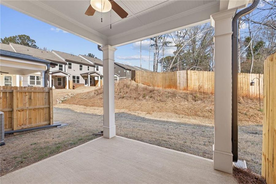 Exterior details and patio area of a home in Mulberry Summit, Flowery Branch (Image 3).
