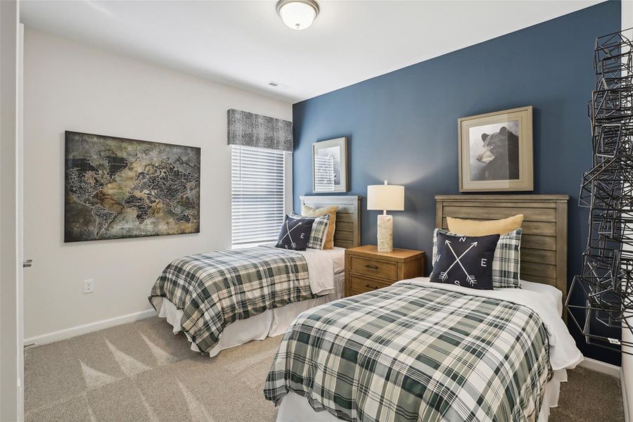The Avondale- Bedroom 3.Sample image for illustration; upgrades, options, and colors may vary.