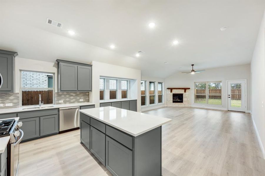 Furnished interior view inside a new home in East Oak Creek 50-55, Commerce (Image 9). Furnished interior view inside a new home in East Oak Creek 50-55, Commerce (Image 9).