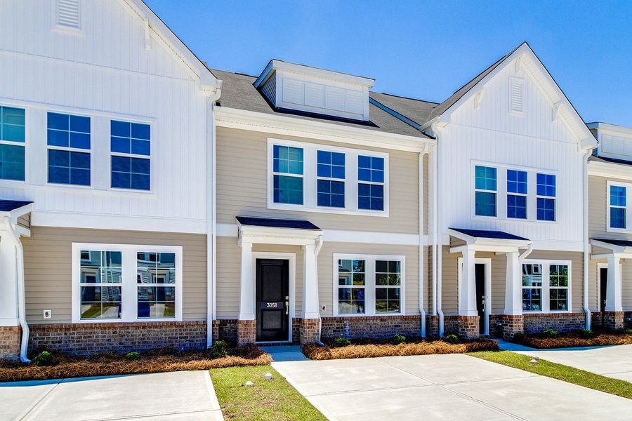 Front exterior of a new home in Astoria, Columbia, SC, highlighting curb appeal (Image 2). Front exterior of a new home in Astoria, Columbia, SC, highlighting curb appeal (Image 2).