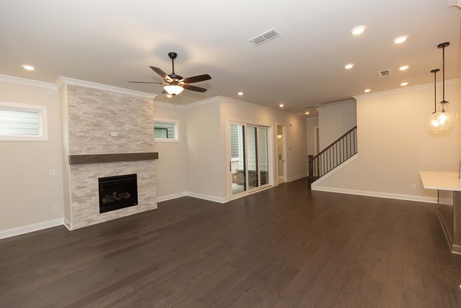 Representative unfurnished interior of a home built from the The Tensley by The Providence Group in Waterhaven, Cumming (Image 18).