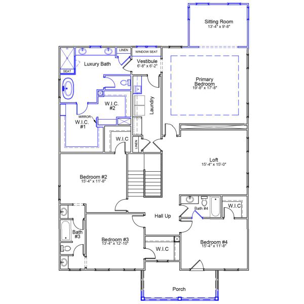 2D floor plan layout of this home in Foxhall Landing, Easley, SC (Image 6). 2D floor plan layout of this home in Foxhall Landing, Easley, SC (Image 6).