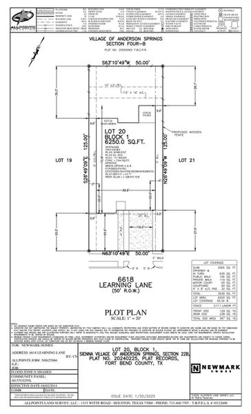 2D floor plan layout of this home in Sienna 45', 50', Missouri City, TX (Image 2).
