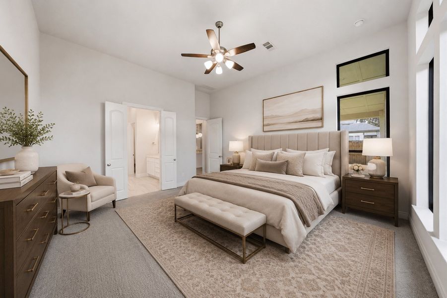Furnished interior view inside a new home in The Woodlands Hills 65′, Willis (Image 7).
