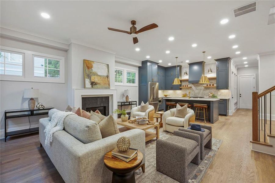 Furnished interior view inside a new home in , Atlanta (Image 25).