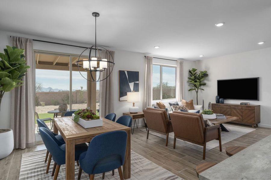 Furnished interior view inside a new home in Entrada Del Pueblo at Rancho Sahuarita, Sahuarita (Image 5).