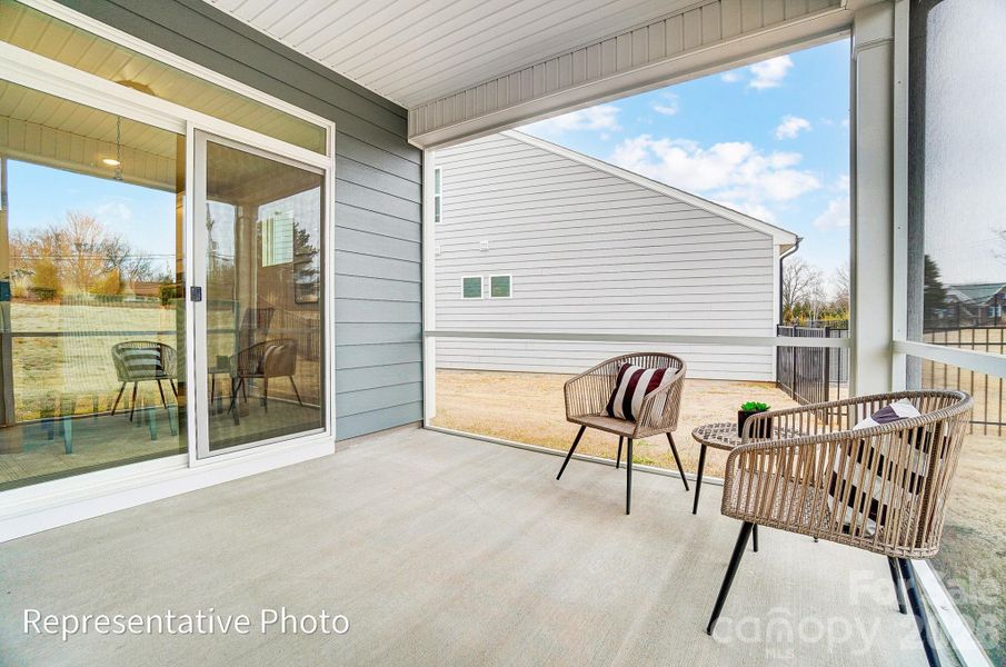 Exterior details and patio area of a home in Heritage - 55+ Community, Indian Trail (Image 25).