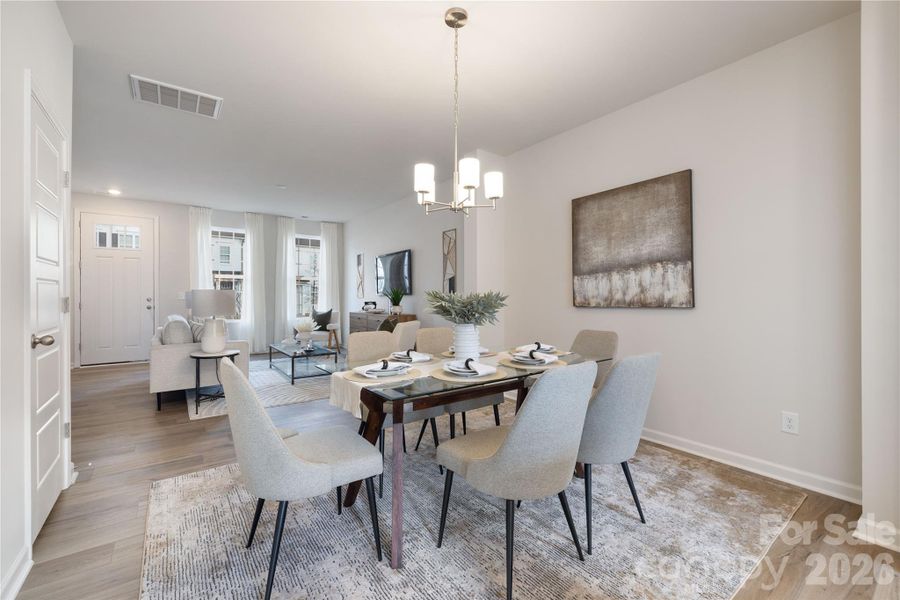 Furnished interior view inside a new home in Edgewood Preserve, Huntersville (Image 8). Furnished interior view inside a new home in Edgewood Preserve, Huntersville (Image 8).