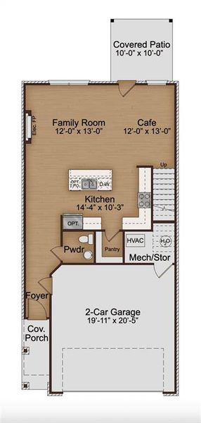 2D floor plan layout of this home in Porter Reserve, Decatur, GA (Image 3).