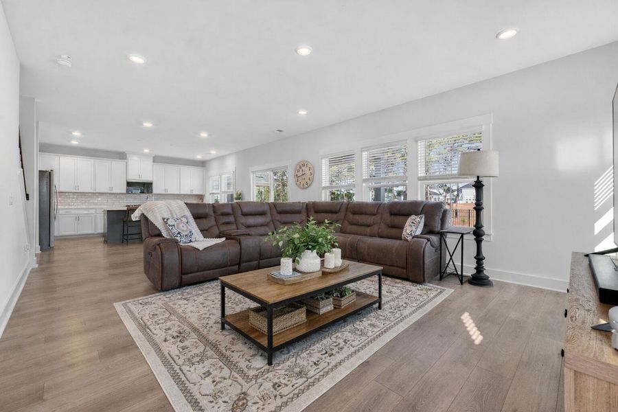Furnished interior view inside a new home in The Coves at Lakes of Cane Bay, Summerville (Image 6). Furnished interior view inside a new home in The Coves at Lakes of Cane Bay, Summerville (Image 6).