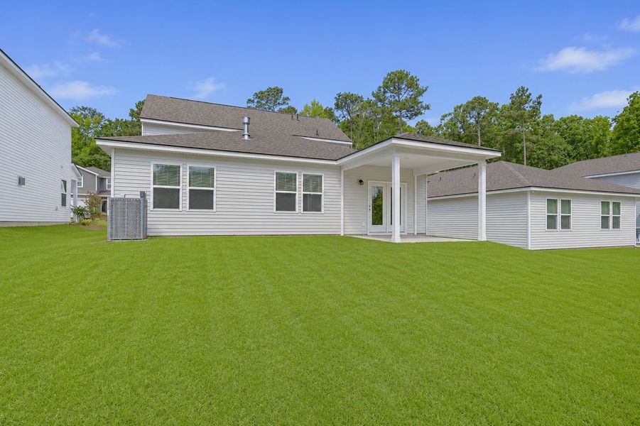 Exterior details and patio area of a home in Grand Arbor, Blythewood (Image 3).