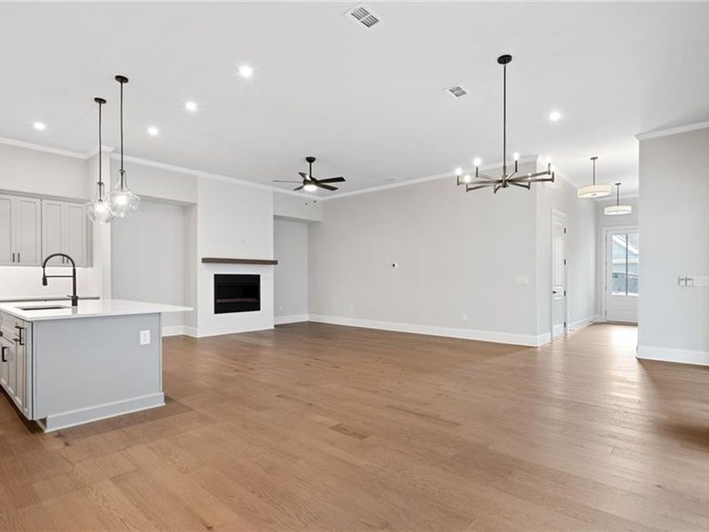 Spacious, unfurnished interior of a new home in The Village at Towne Lake, Woodstock (Image 60).
