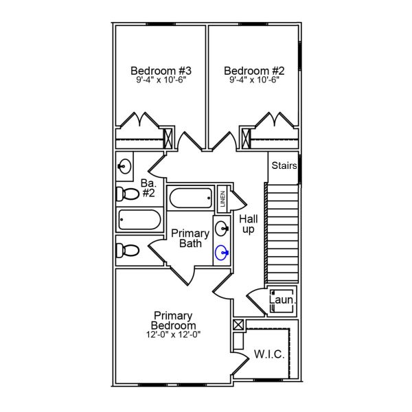 2D floor plan layout of this home in Avenue One, Castle Hayne, NC (Image 4).