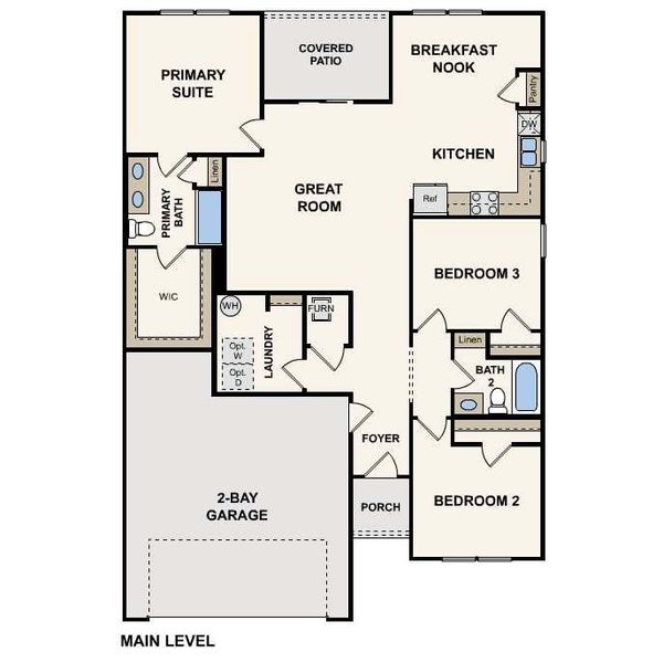 2D floor plan layout of this home in Liberty Heights, Chatsworth, GA (Image 2).