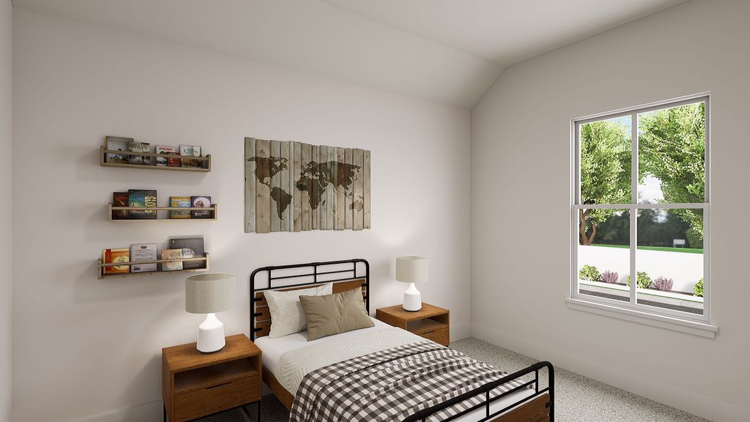 Representative furnished interior of a home built from the Juniper by Tri Pointe Homes in Landmark, Denton (Image 24).