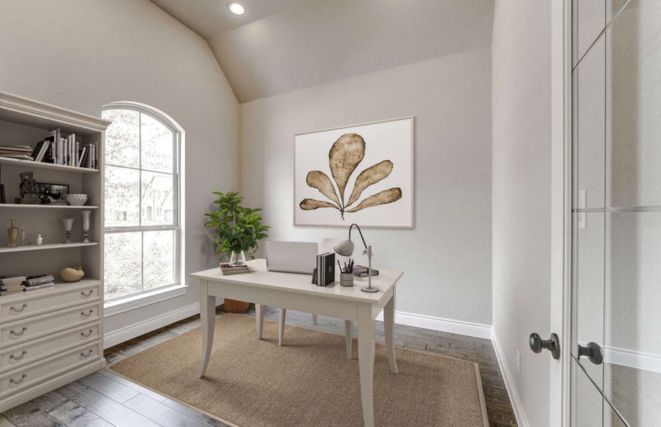 Representative furnished interior of a home built from the 3799 by Ravenna Homes in Artavia 70′, Conroe (Image 6).