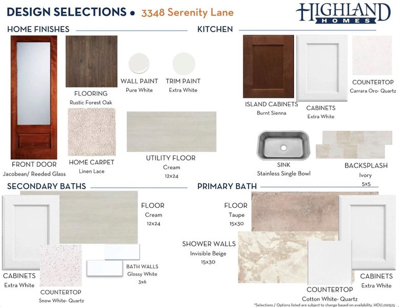 Sample of building materials used in homes in Indigo: 40ft. lots, Richmond (Image 13). Sample of building materials used in homes in Indigo: 40ft. lots, Richmond (Image 13).