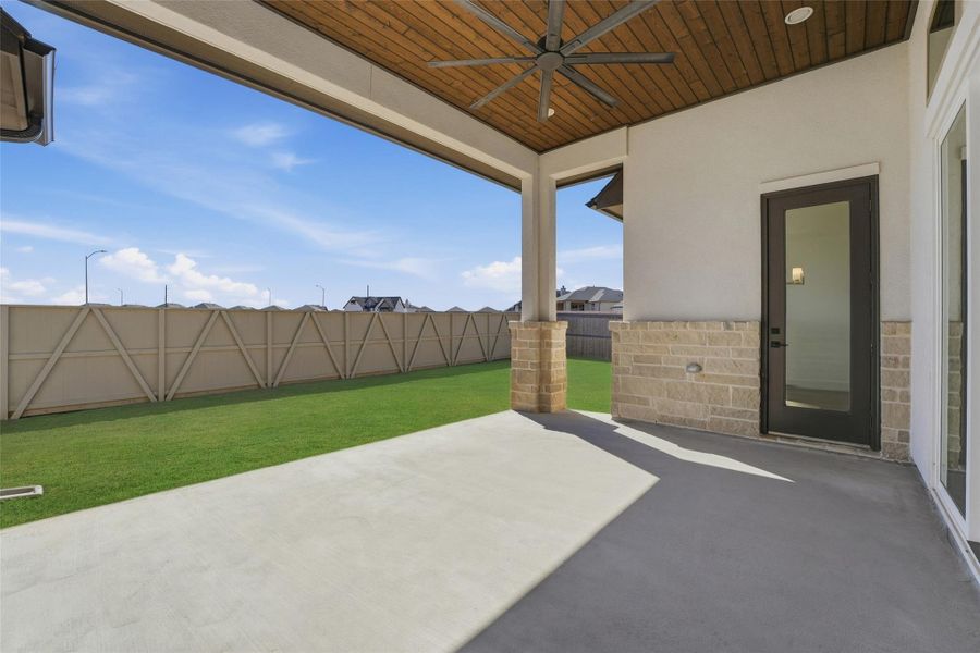 Exterior details and patio area of a home in Audubon 80’s, Magnolia (Image 20).