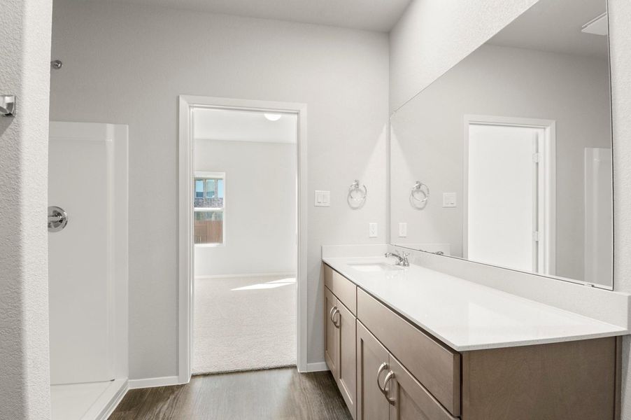 Furnished interior view inside a new home in Oaks at San Gabriel, Georgetown (Image 11). Furnished interior view inside a new home in Oaks at San Gabriel, Georgetown (Image 11).