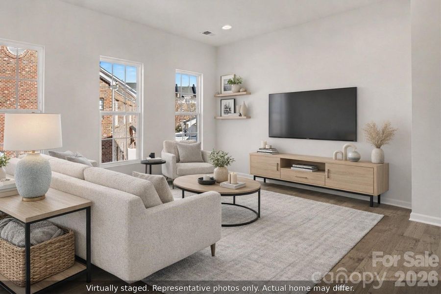 Furnished interior view inside a new home in , Charlotte (Image 11).