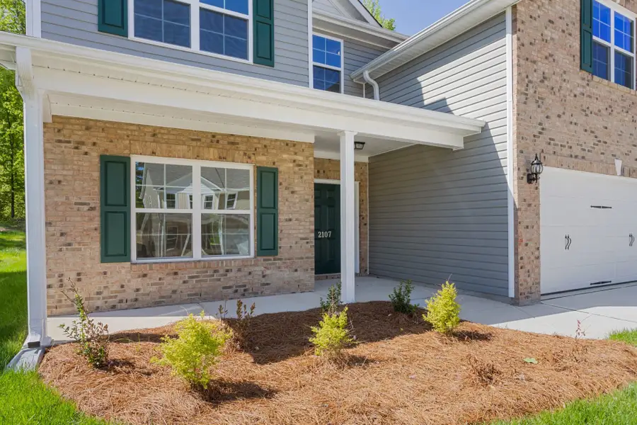 Representative exterior details of a home built from the Fairfield by Keystone Homes NC in Royal Pines, Trinity (Image 3).