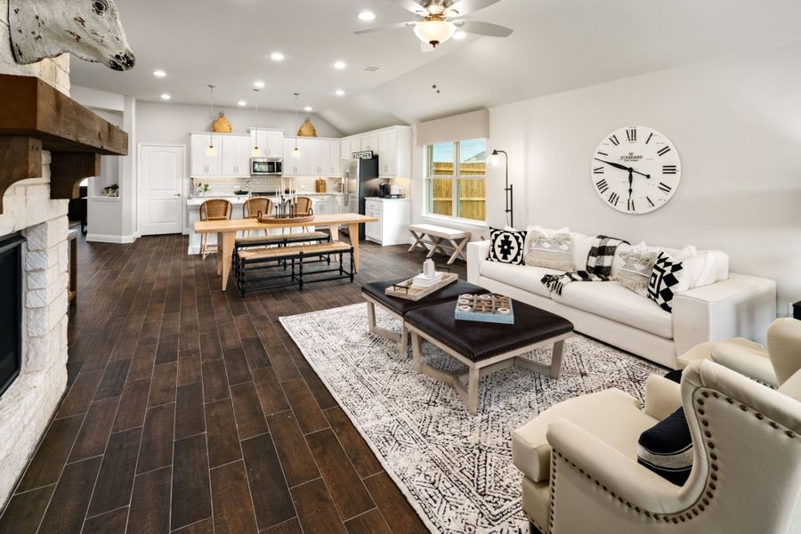 Representative furnished interior of a home built from the Brazos by UnionMain Homes in Wildflower Ranch, Justin (Image 16).
