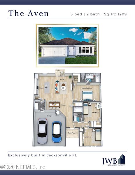 2D floor plan layout of this home in , Jacksonville, FL (Image 4).