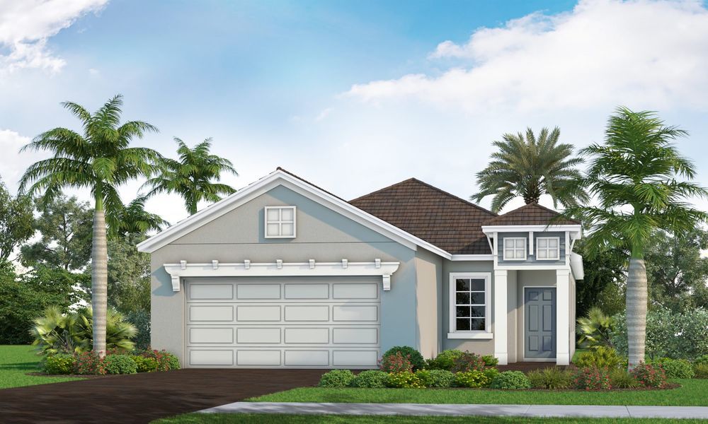 Representative exterior photo of a completed home built from the Heritage 2 by Neal Communities in Palmera, Venice, FL (Image 26).