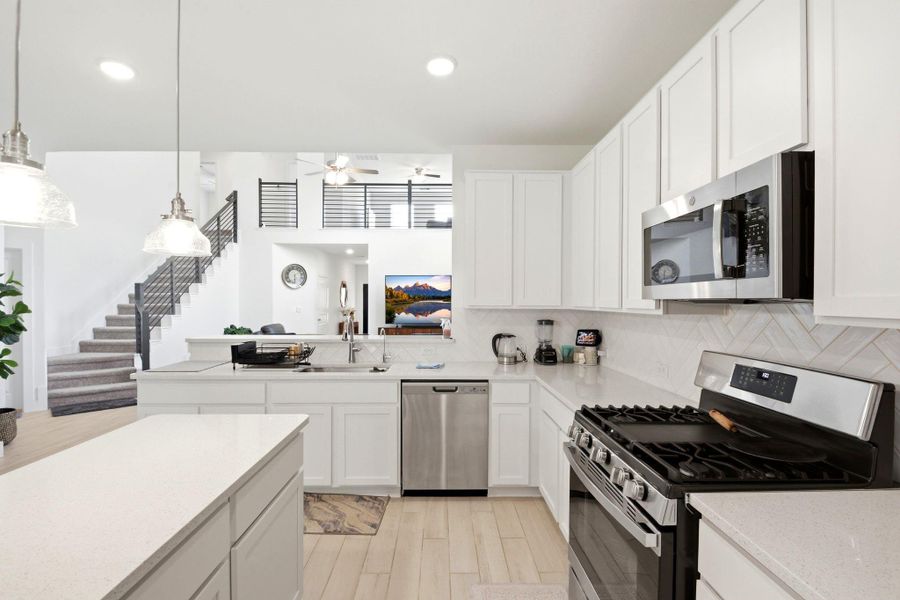 Furnished interior view inside a new home in Massey Oaks, Pearland (Image 20).