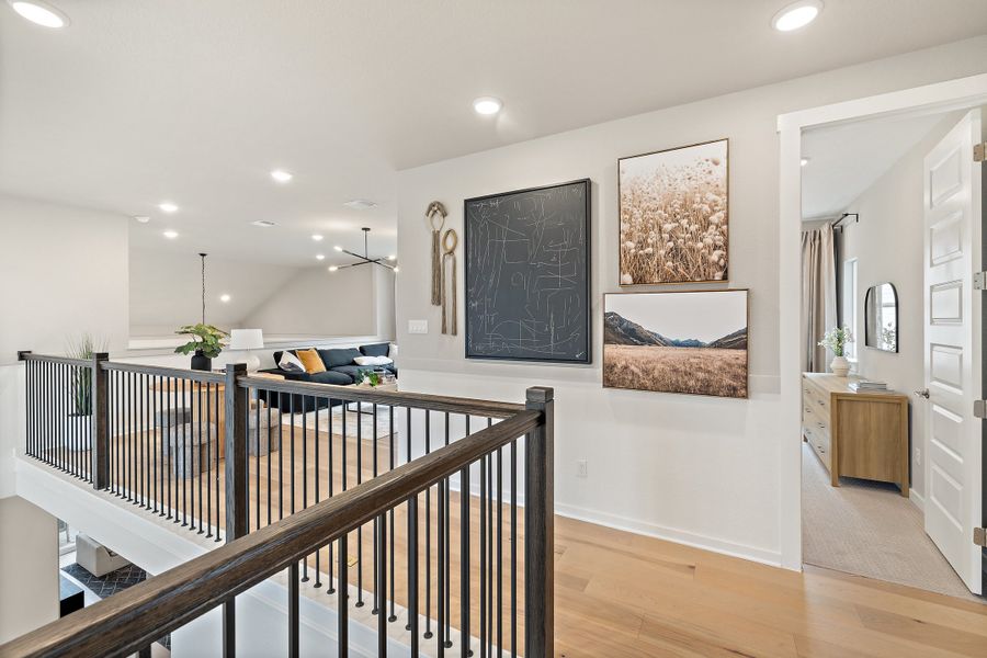 Representative furnished interior of a home built from the Linden by Tri Pointe Homes in Wolf Ranch, Georgetown (Image 49).