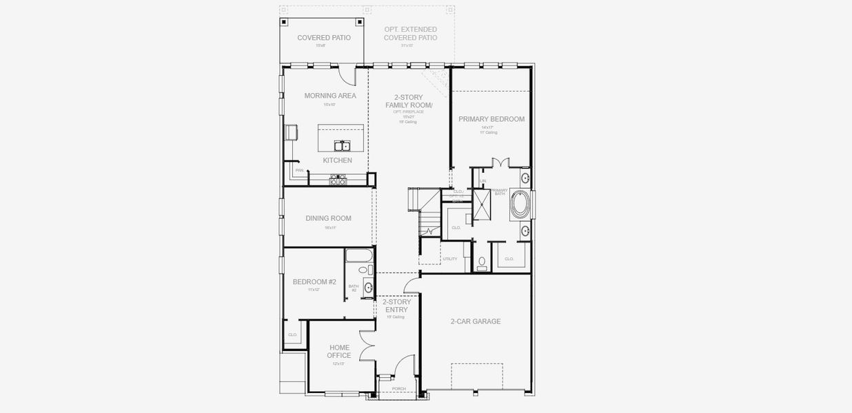 2D floor plan layout for the 2934W by Perry Homes in Mantua, Van Alstyne, TX (Image 3). 2D floor plan layout for the 2934W by Perry Homes in Mantua, Van Alstyne, TX (Image 3).