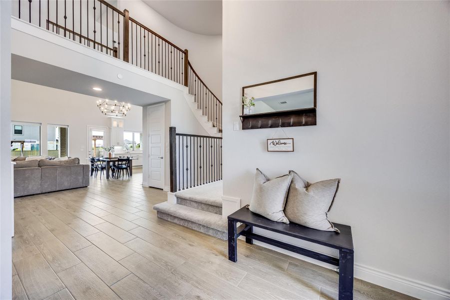 Furnished interior view inside a new home in Santa Rita Ranch 90', Liberty Hill (Image 19). Furnished interior view inside a new home in Santa Rita Ranch 90', Liberty Hill (Image 19).