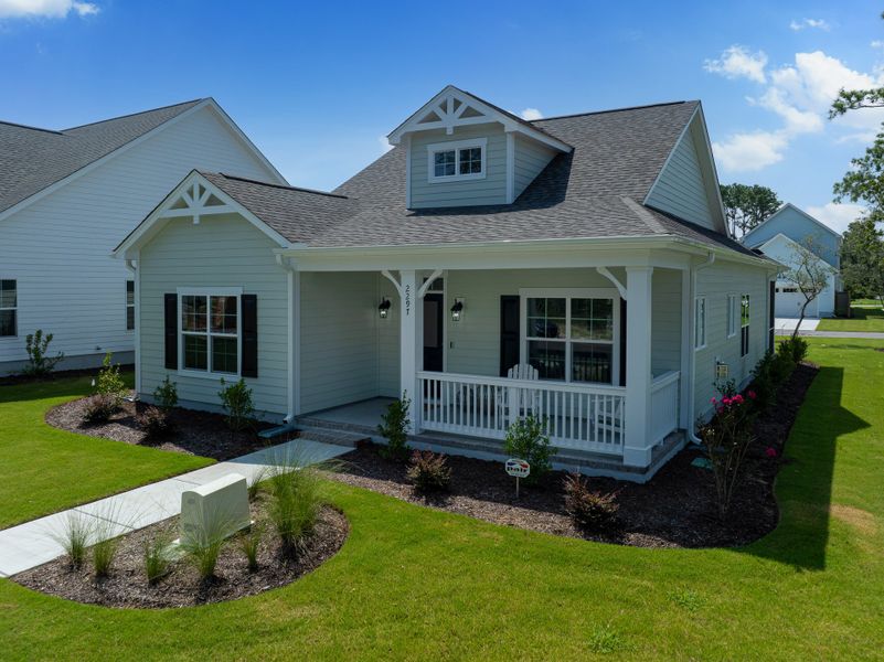 Representative exterior photo of a completed home built from the Grantville by Bill Clark Homes in The Sanctuary at Sunset Beach, Sunset Beach, NC (Image 31).