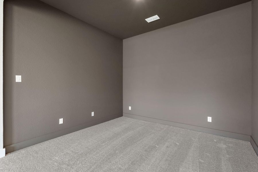 Extensive game and media rooms off the family room