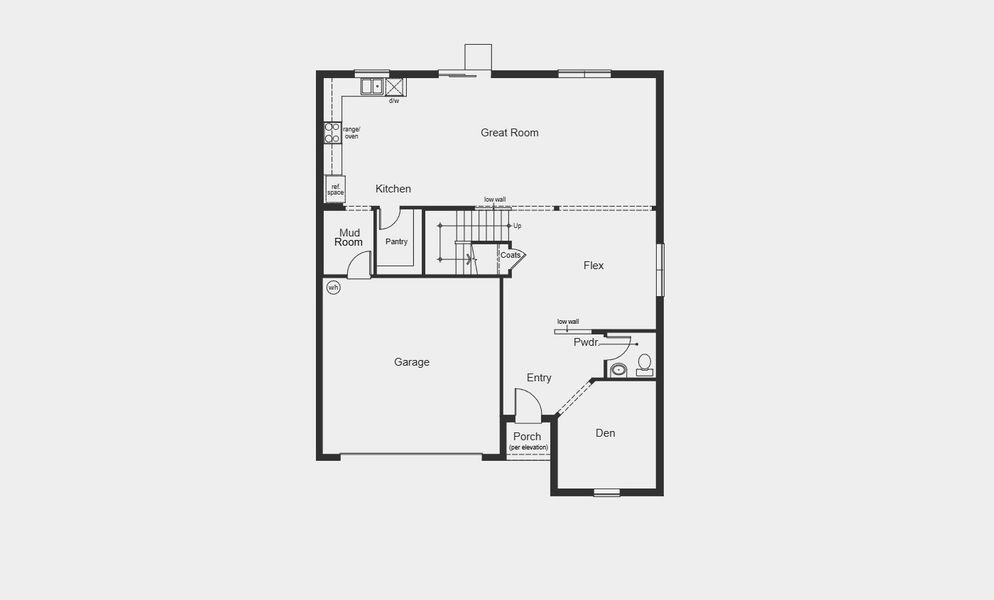 2D floor plan layout for the Plan 3016 by KB Home in Canoe Creek Reserve II, St. Cloud, FL (Image 3).