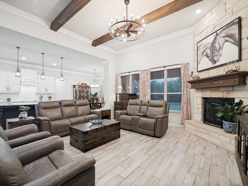 Furnished interior view inside a new home in Vista Oaks Estates, Royse City (Image 10).