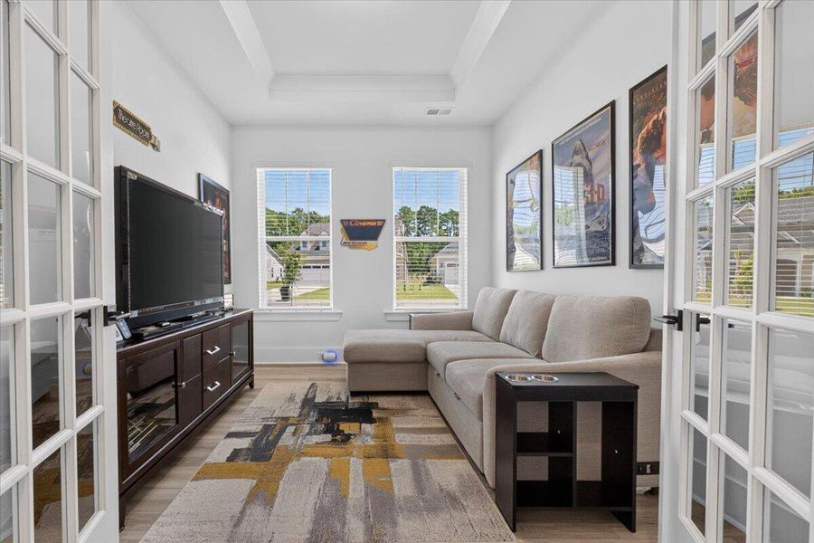 Furnished interior view inside a new home in Summerwind Crossing at Lakes of Cane Bay, Summerville (Image 5).