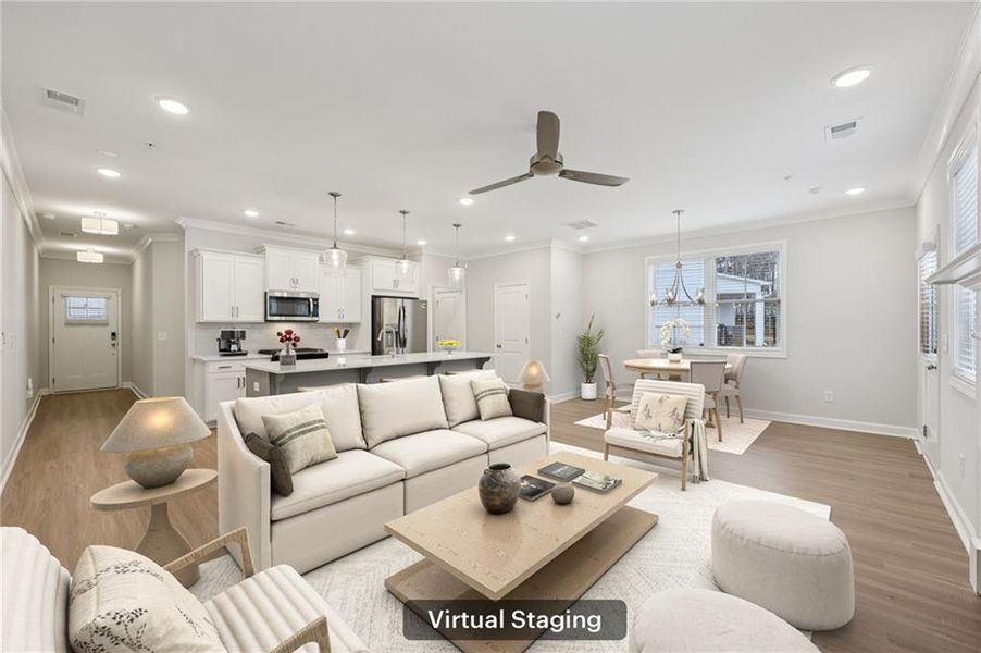Furnished interior view inside a new home in , Marietta (Image 11).