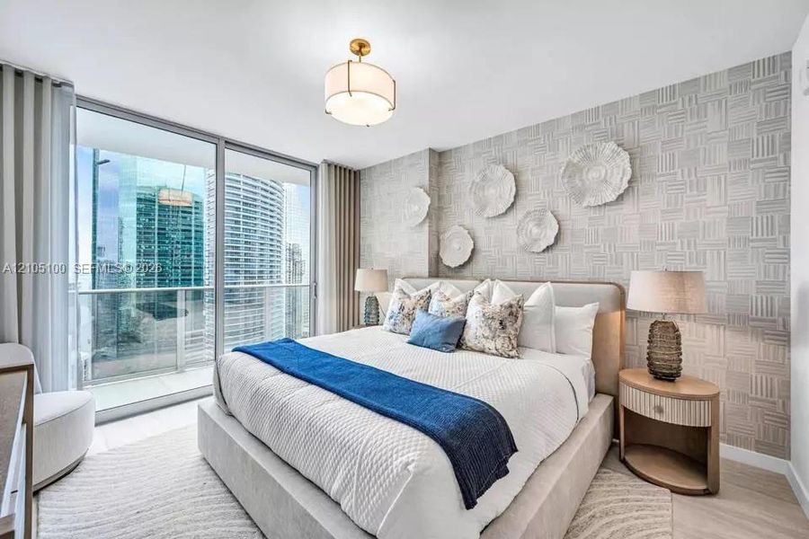 Furnished interior view inside a new home in , Miami (Image 3).