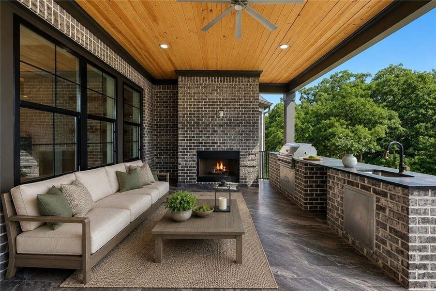 Exterior details and patio area of a home in , Buford (Image 4).