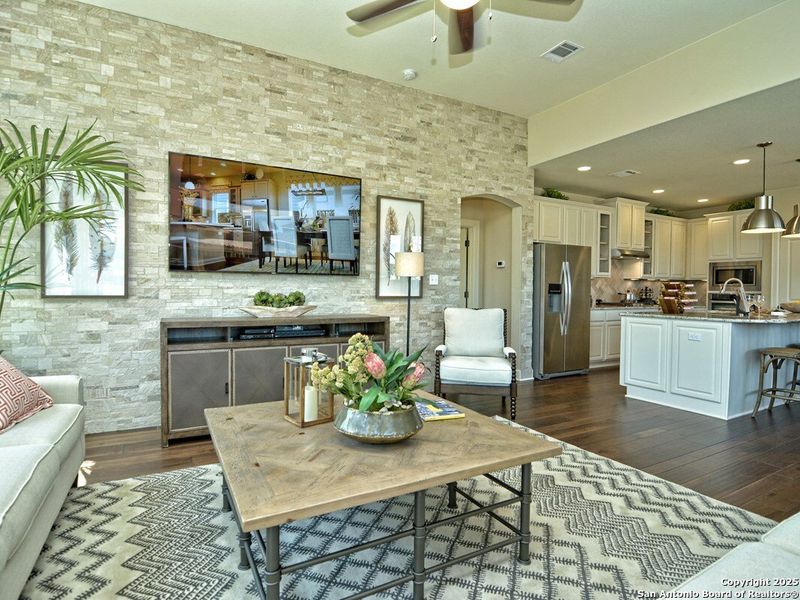 Furnished interior view inside a new home in Davis Ranch 50', San Antonio (Image 13).